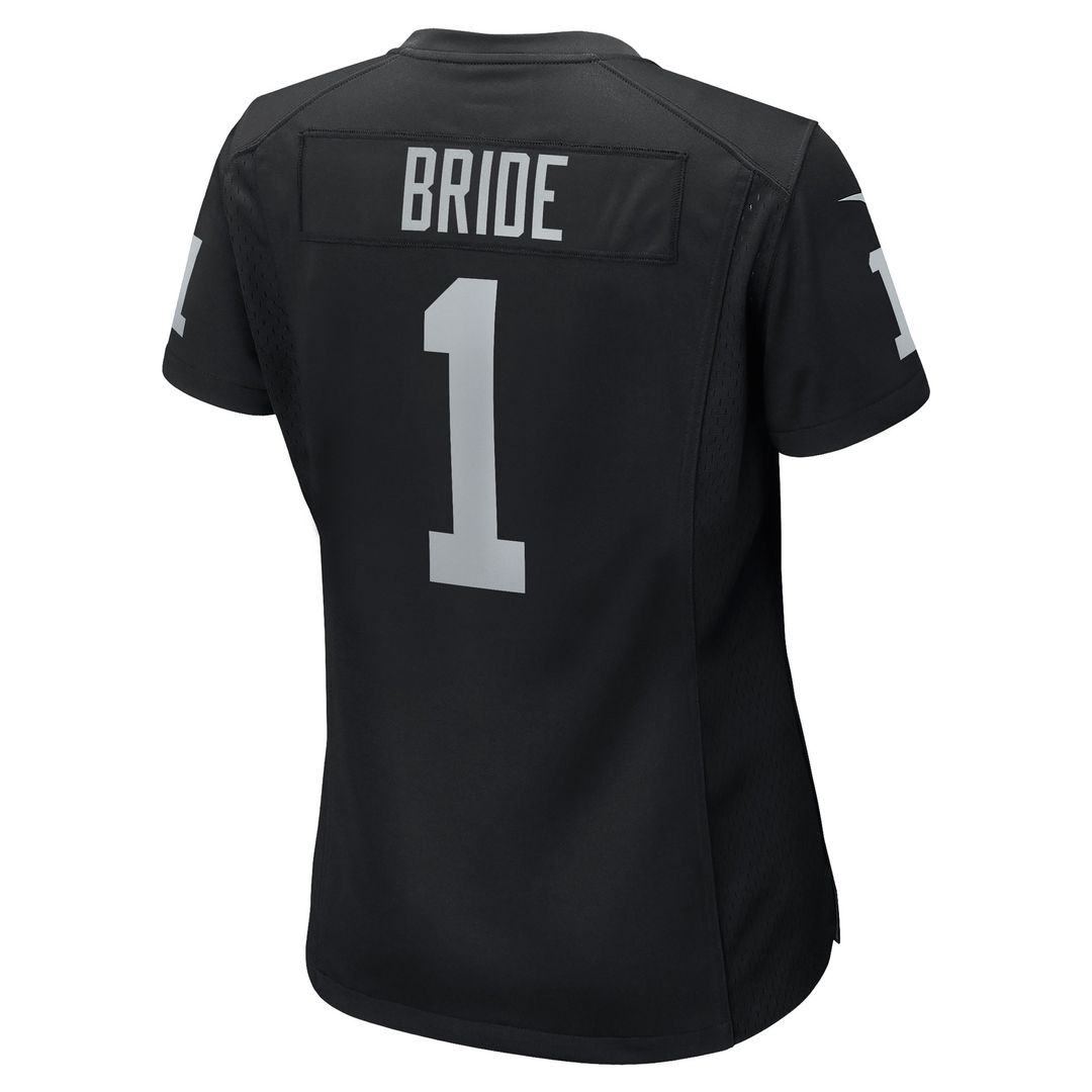 Number 1 Bride Las Vegas Raiders Nike Women's Game Official Jersey - Black