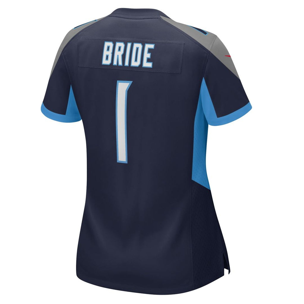 Number 1 Bride Tennessee Titans Nike Women's Game Official Jersey - Navy