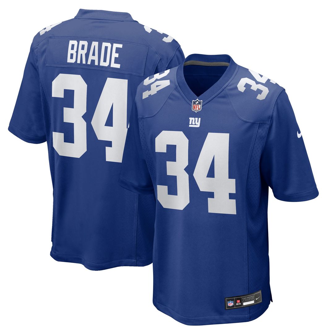 Beau Brade New York Giants Nike Team Game Jersey - Royal