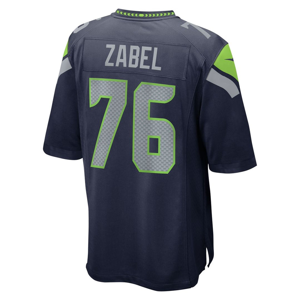 Grey Zabel Seattle Seahawks Nike Team Game Official Jersey - Navy
