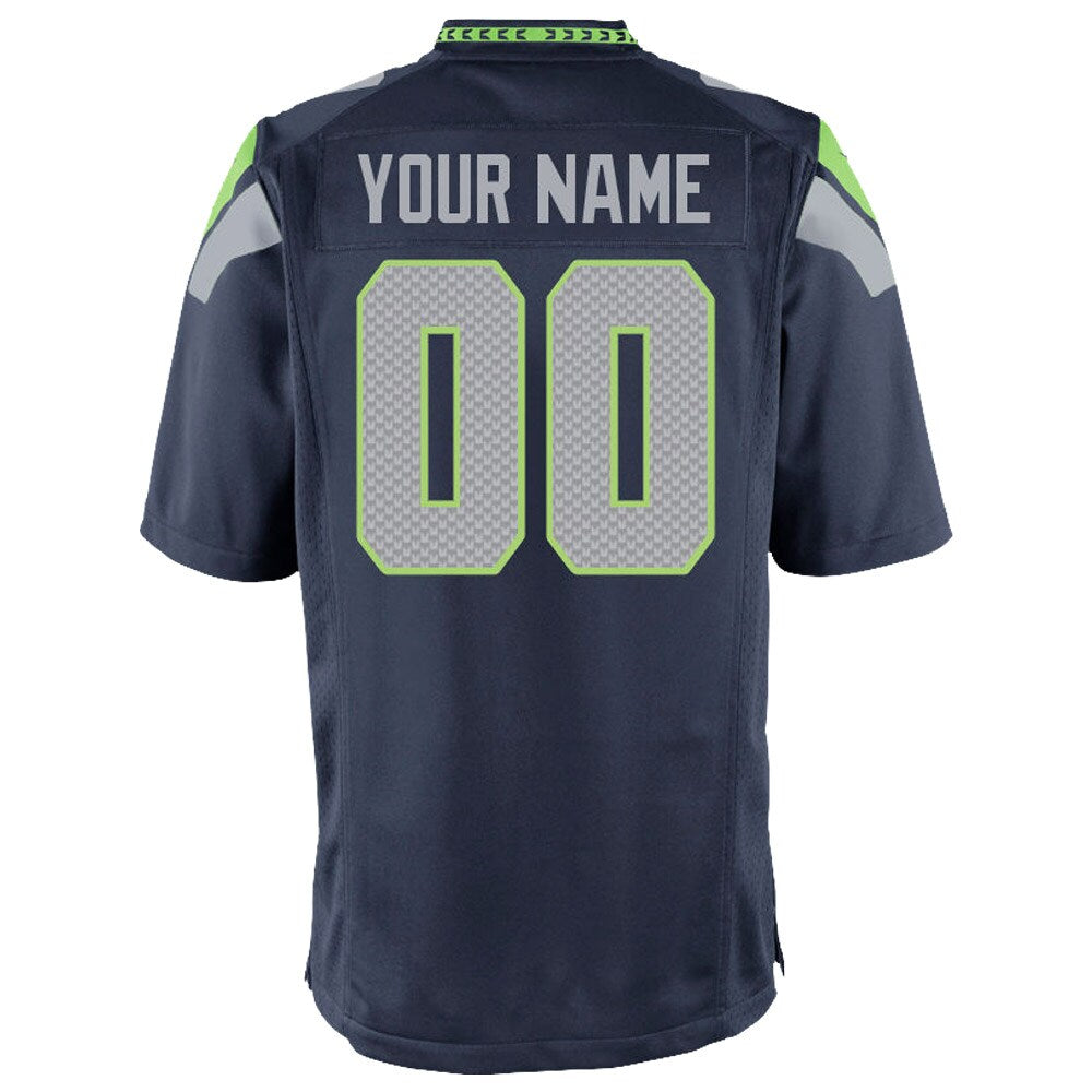 Seattle Seahawks Nike Youth Custom Game Official Jersey - College Navy