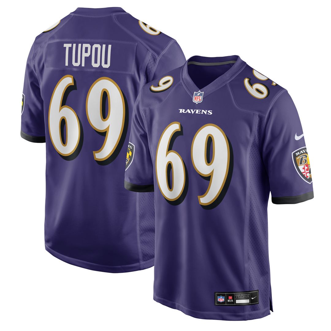 Josh Tupou Baltimore Ravens Nike Team Game Jersey - Purple