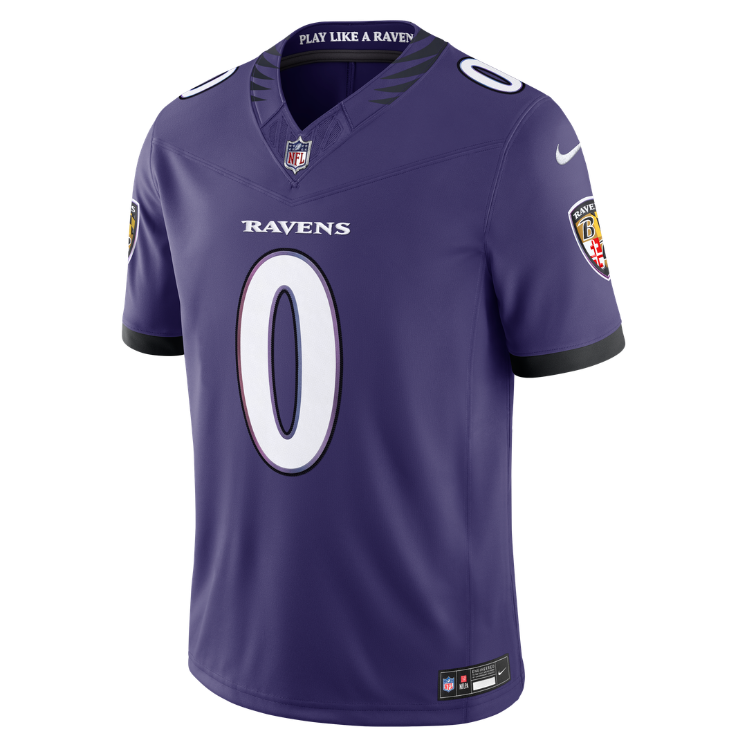 Roquan Smith Baltimore Ravens Nike Vapor F.U.S.E. Stitched Limited Official Jersey - Purple