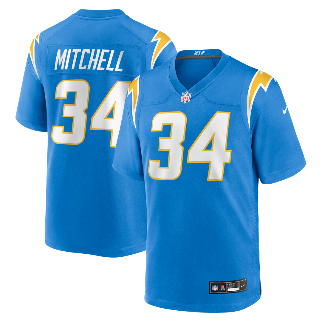 Keaton Mitchell Los Angeles Chargers Nike Team Game Official Jersey -  Powder Blue