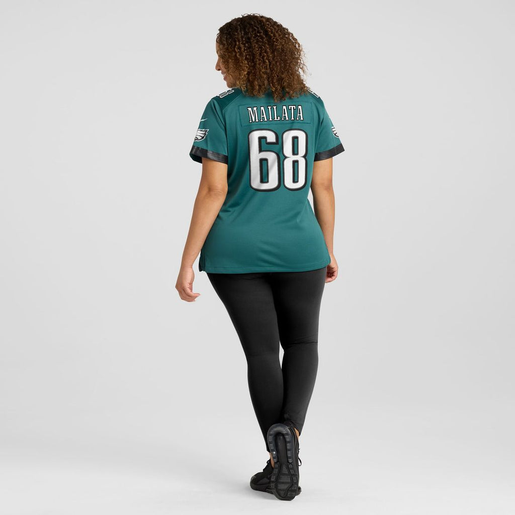 Jordan Mailata Philadelphia Eagles Nike Women's Team Game Official Jersey - Midnight Green