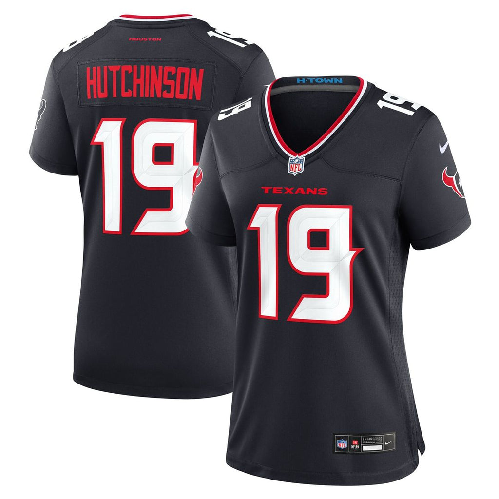 Xavier Hutchinson Houston Texans Nike Women's Team Game Jersey - Navy