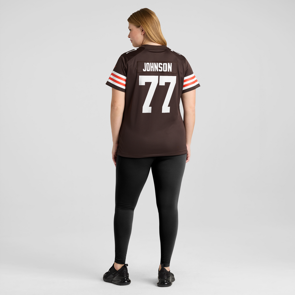 Zion Johnson Cleveland Browns Nike Women's Team Game Jersey - Brown