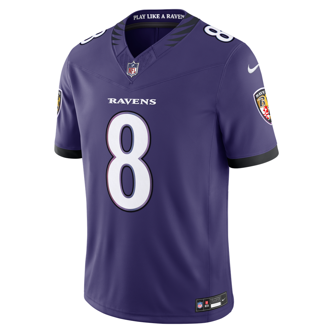 Lamar Jackson Baltimore Ravens Nike Vapor F.U.S.E. Stitched Limited Official Jersey - Purple