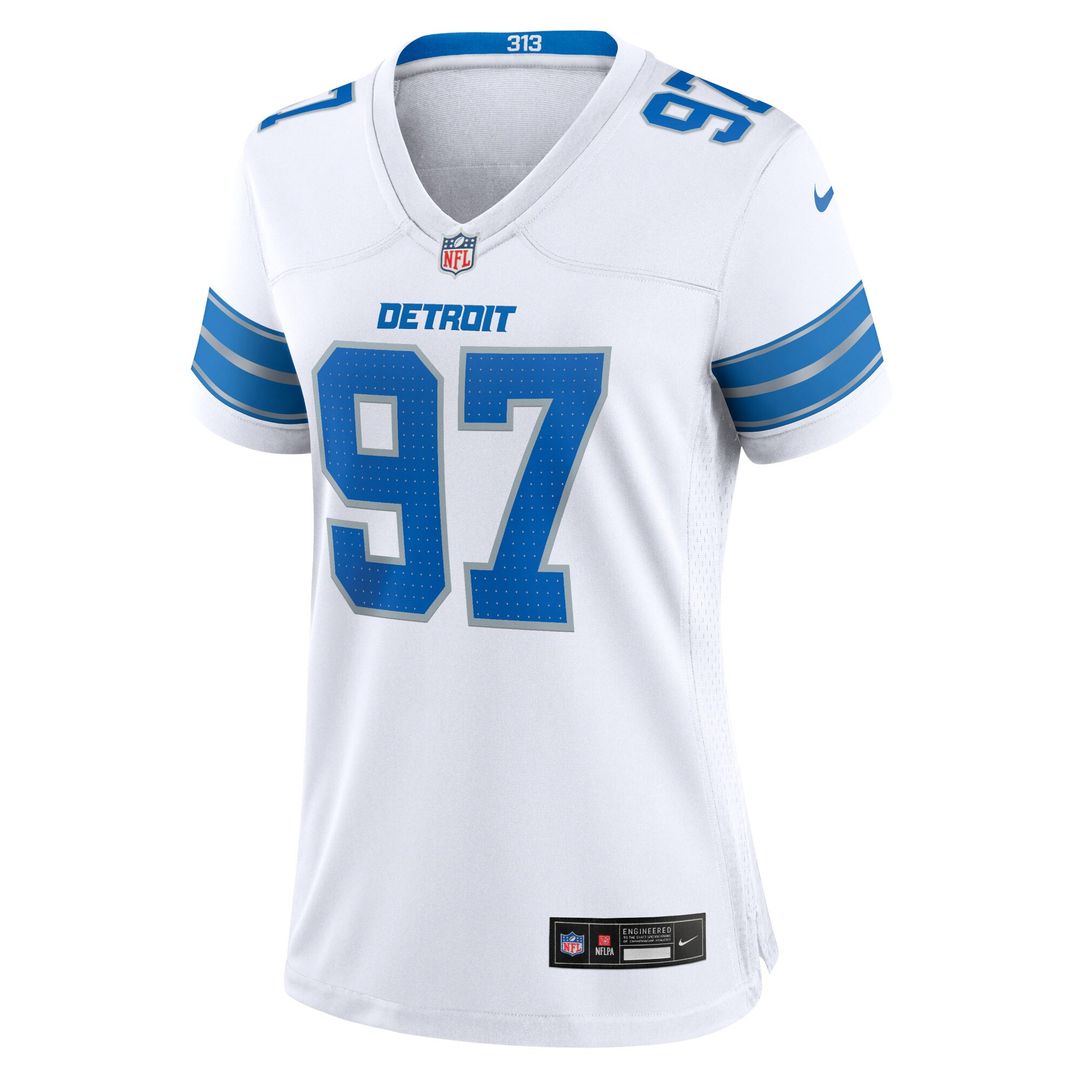 Aidan Hutchinson Detroit Lions Nike Women's Game Official Jersey - White