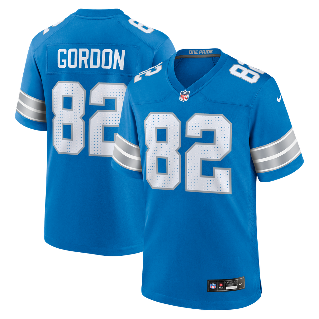 Thomas Gordon Detroit Lions Nike Team Game Official Jersey -  Blue
