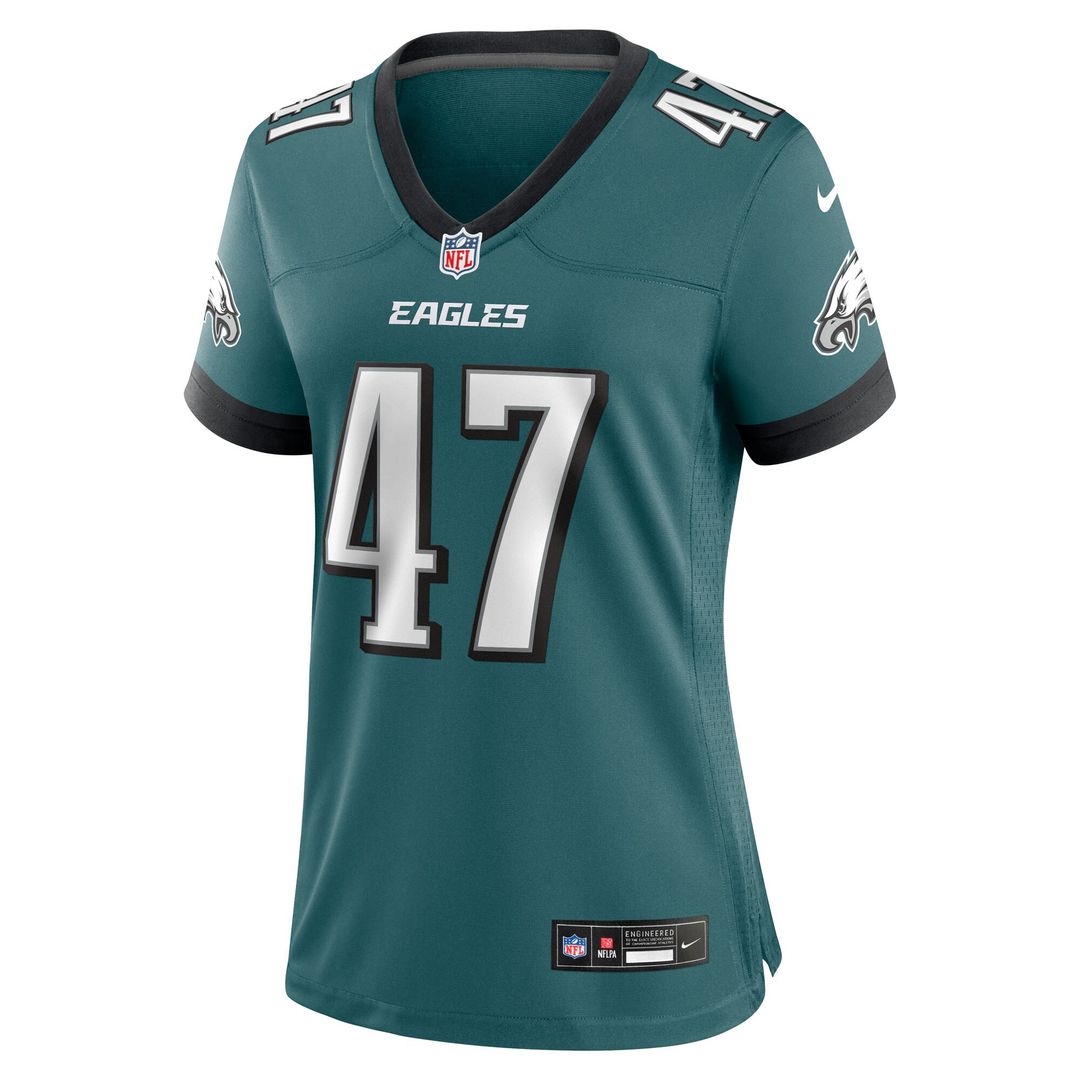 Charley Hughlett Philadelphia Eagles Nike Women's Team Game Official Jersey - Midnight Green