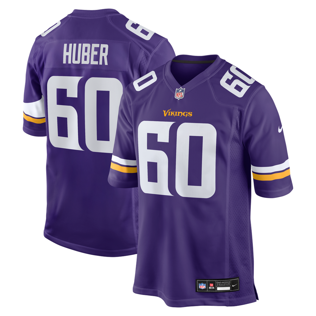 Joe Huber Minnesota Vikings Nike Team Game Official Jersey -  Purple