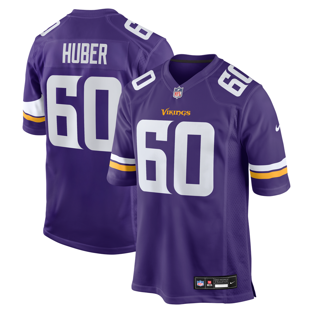 Joe Huber Minnesota Vikings Nike Team Game Official Jersey -  Purple