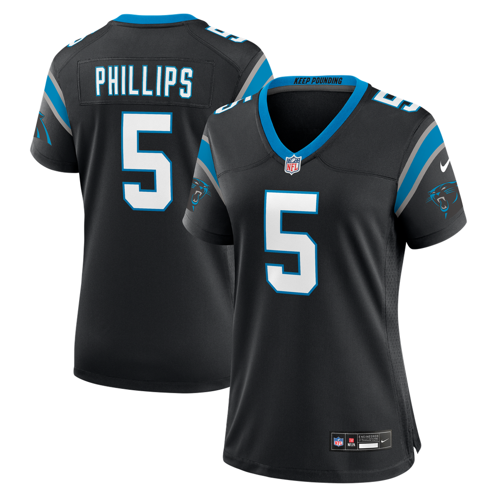 Jaelan Phillips Carolina Panthers Nike Women's Team Game Jersey - Black