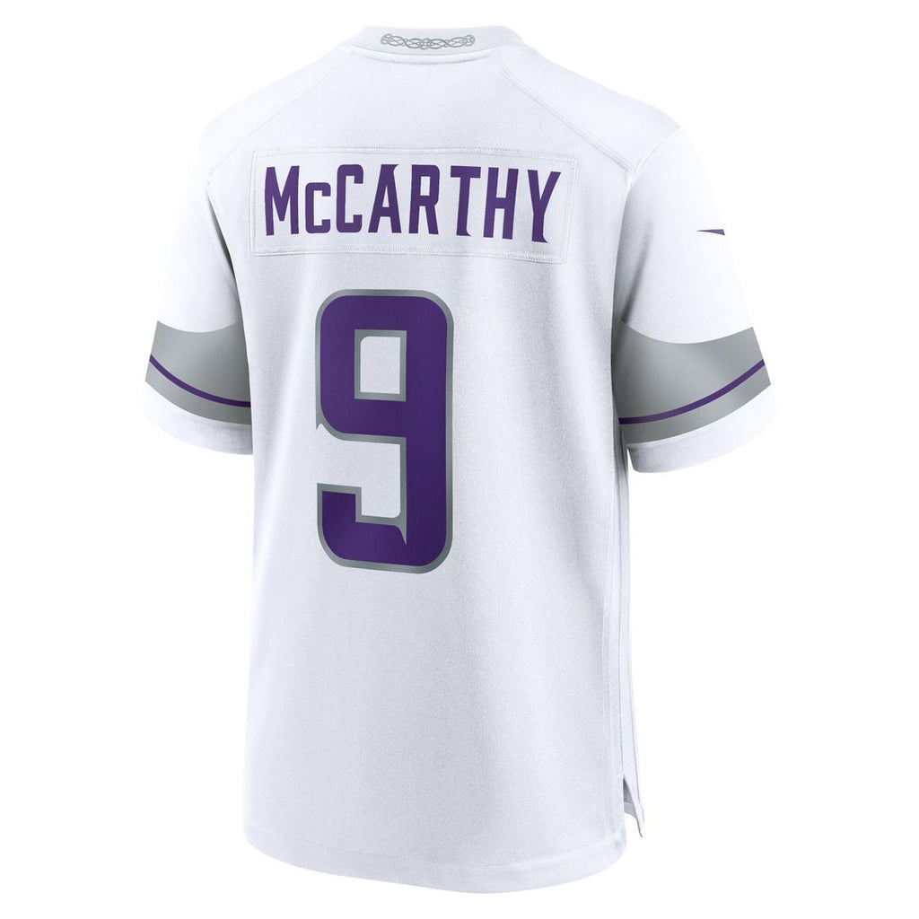 J.J. McCarthy Minnesota Vikings Nike Youth Game Official Jersey - White