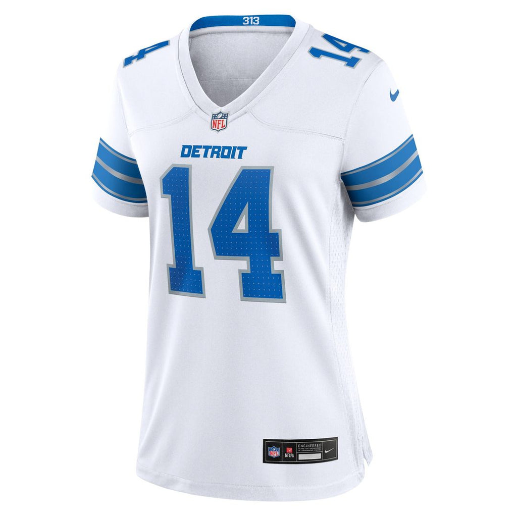 Amon-Ra St. Brown Detroit Lions Nike Women's White Game Official Jersey - White