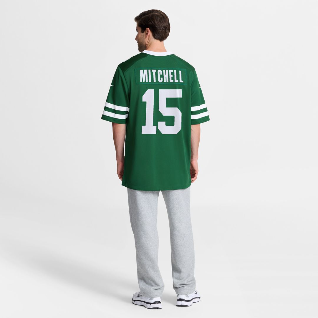 Adonai Mitchell New York Jets Nike Team  Game Official Jersey - Legacy Green