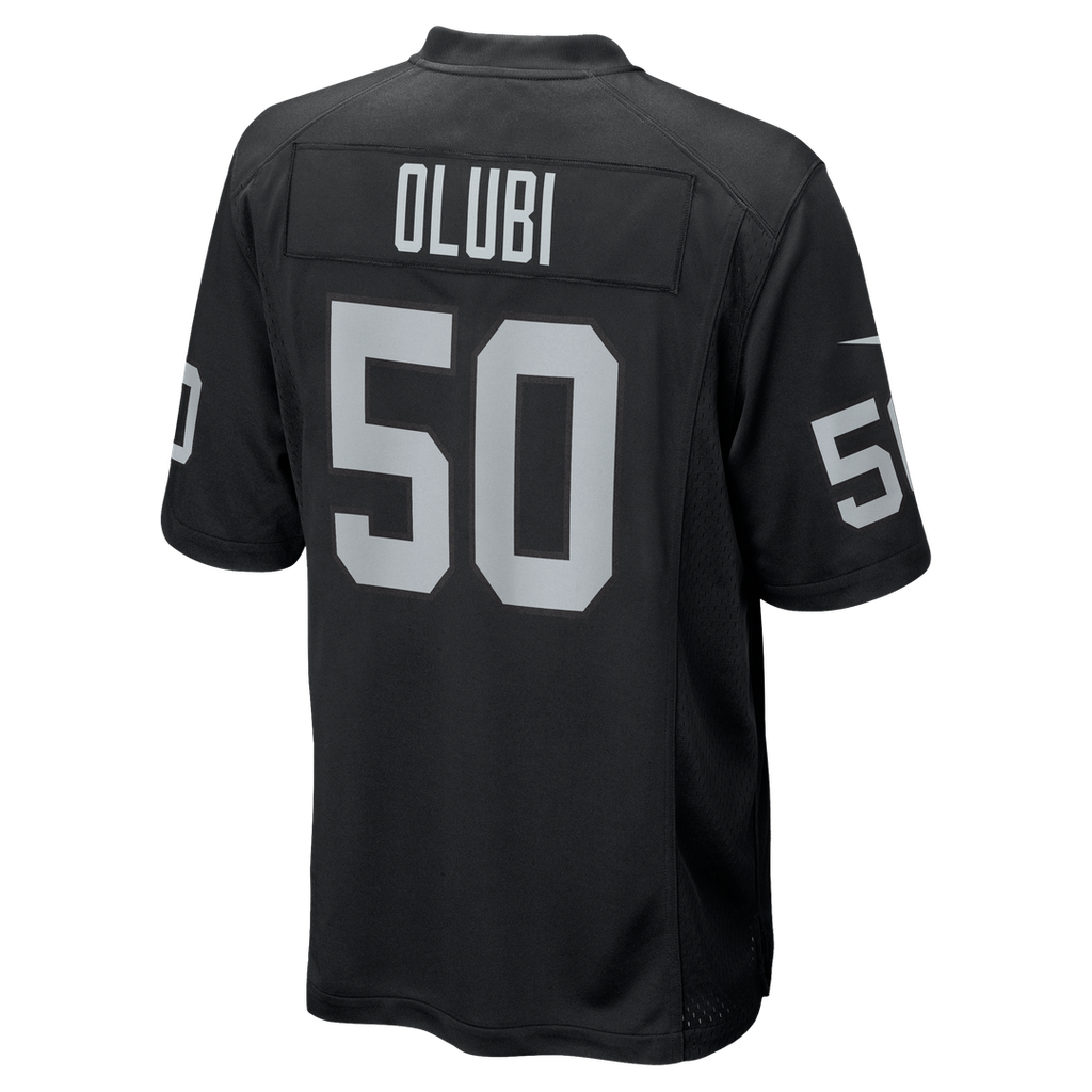Segun Olubi Las Vegas Raiders Nike Team Game Official Jersey -  Black