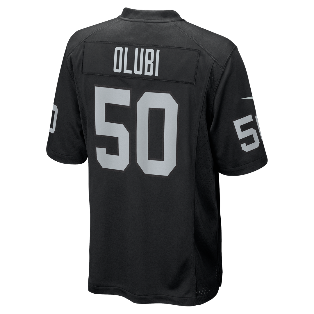 Segun Olubi Las Vegas Raiders Nike Team Game Official Jersey -  Black