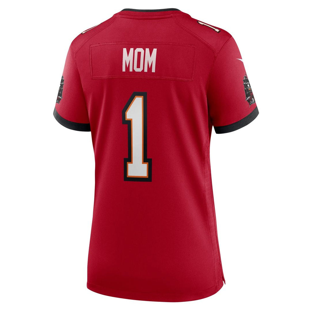 Number 1 Mom Tampa Bay Buccaneers Nike Women's Game Official Jersey - Red
