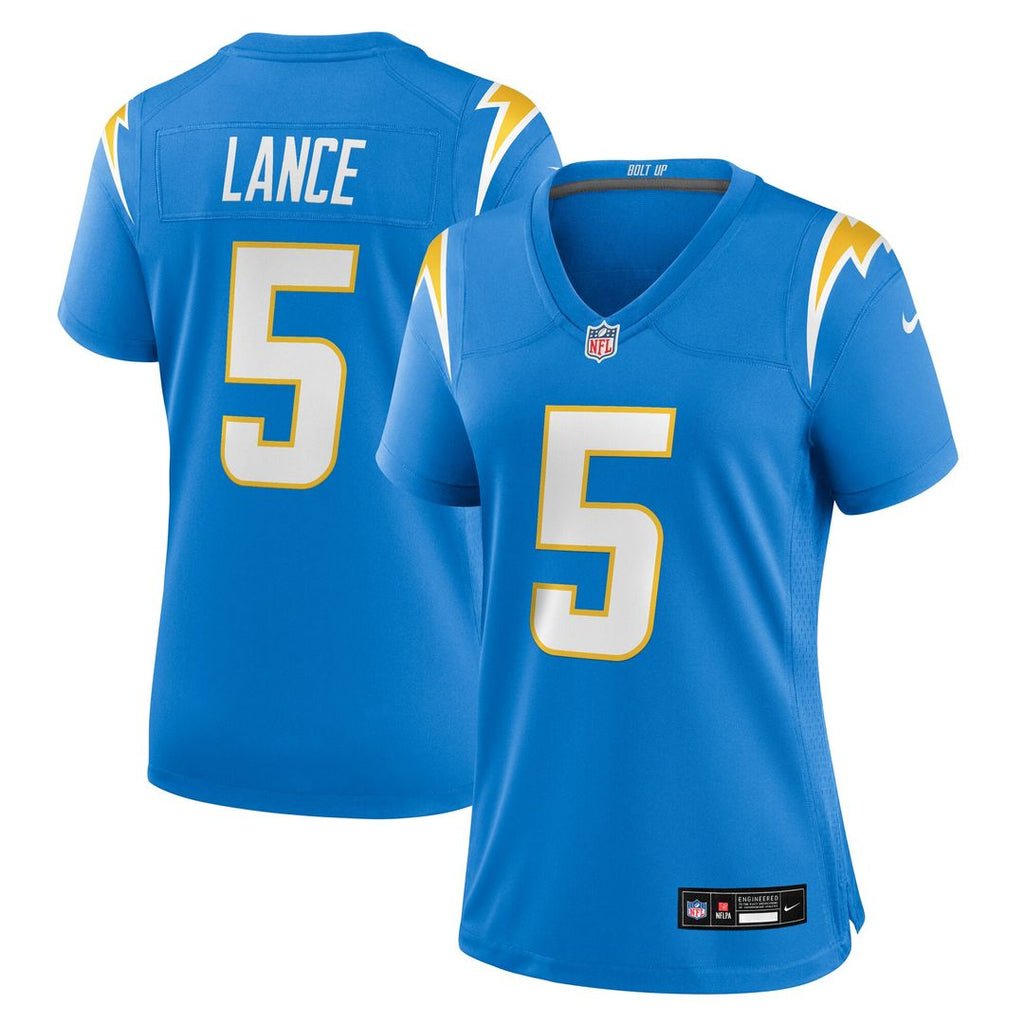 Trey Lance Los Angeles Chargers Nike Women's Team Game Jersey - Powder Blue