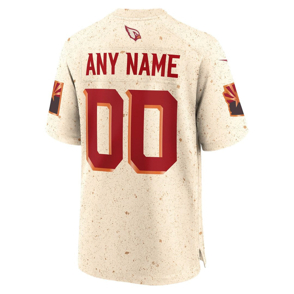 Arizona Cardinals Nike 2025 Rivalries Collection Custom Game Official Jersey - Natural
