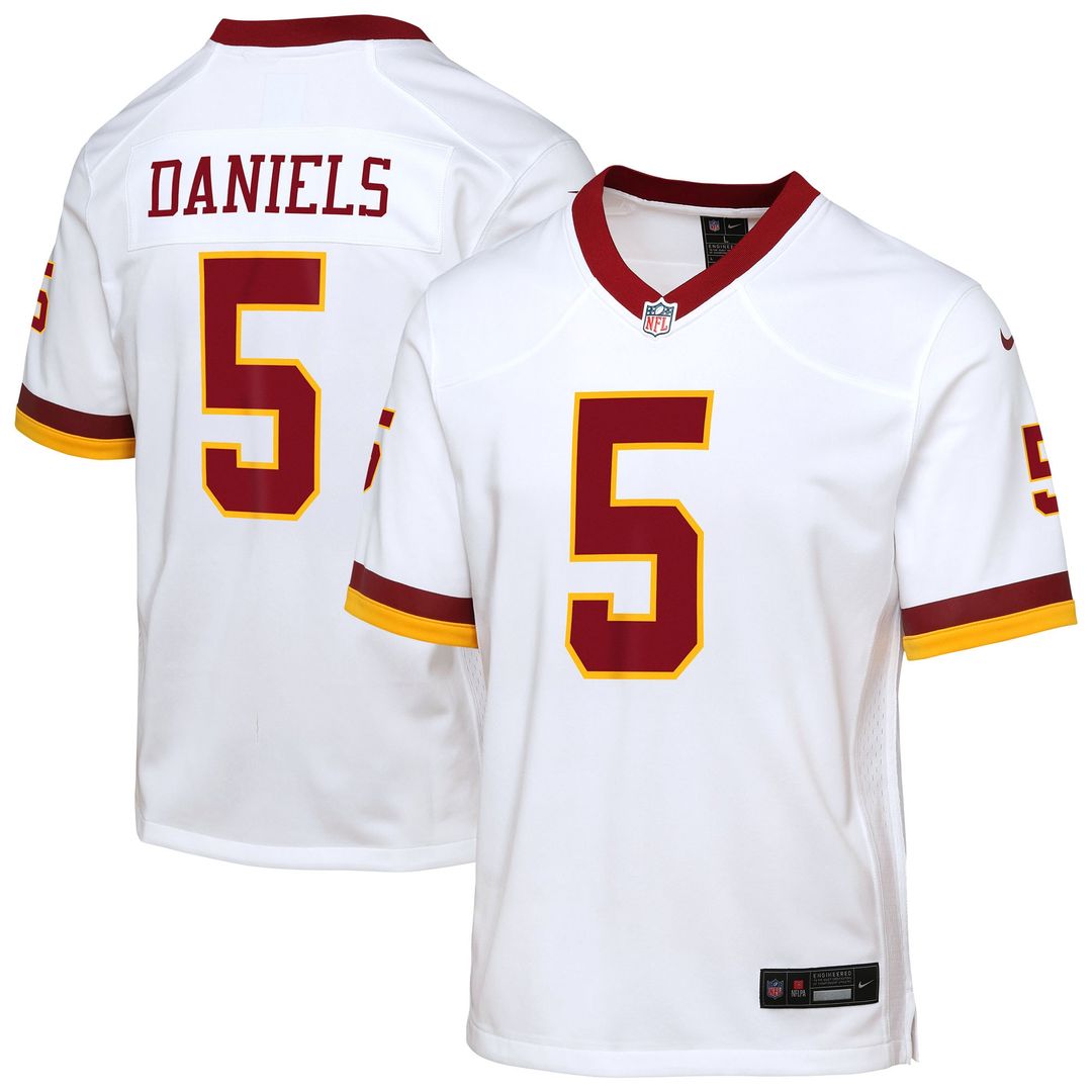Jayden Daniels Washington Commanders Nike Youth Game Super Bowl Era Jersey - White