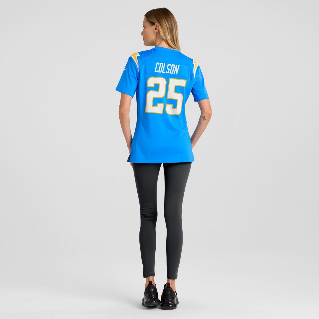 Junior Colson Los Angeles Chargers Nike Women's  Game Official Jersey -  Powder Blue