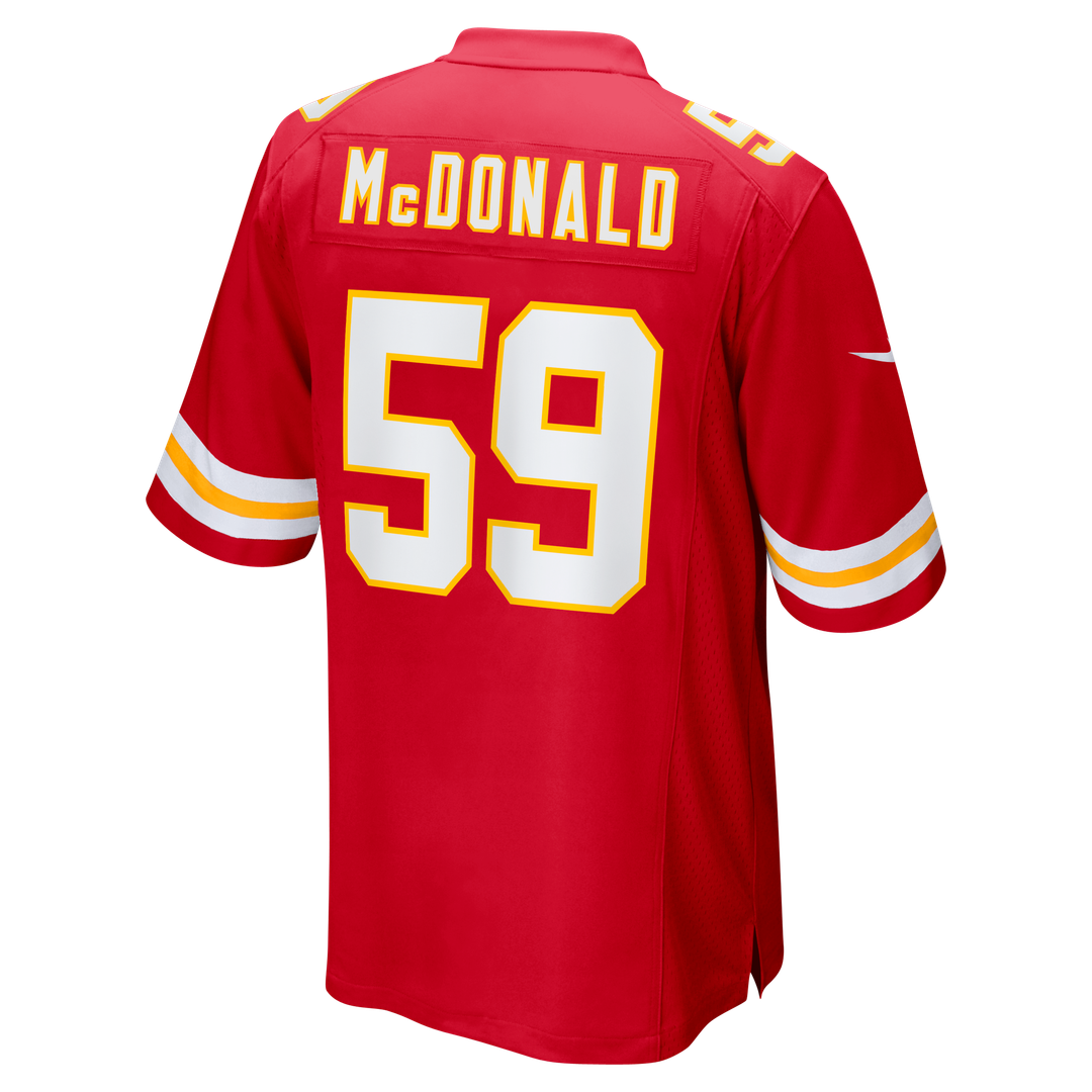 Cooper McDonald Kansas City Chiefs Nike Team Game Official Jersey -  Red