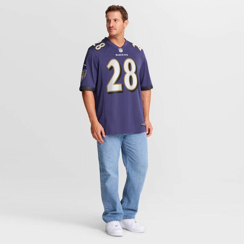 Taven Bryan Baltimore Ravens Nike Team Game Official Jersey -  Purple