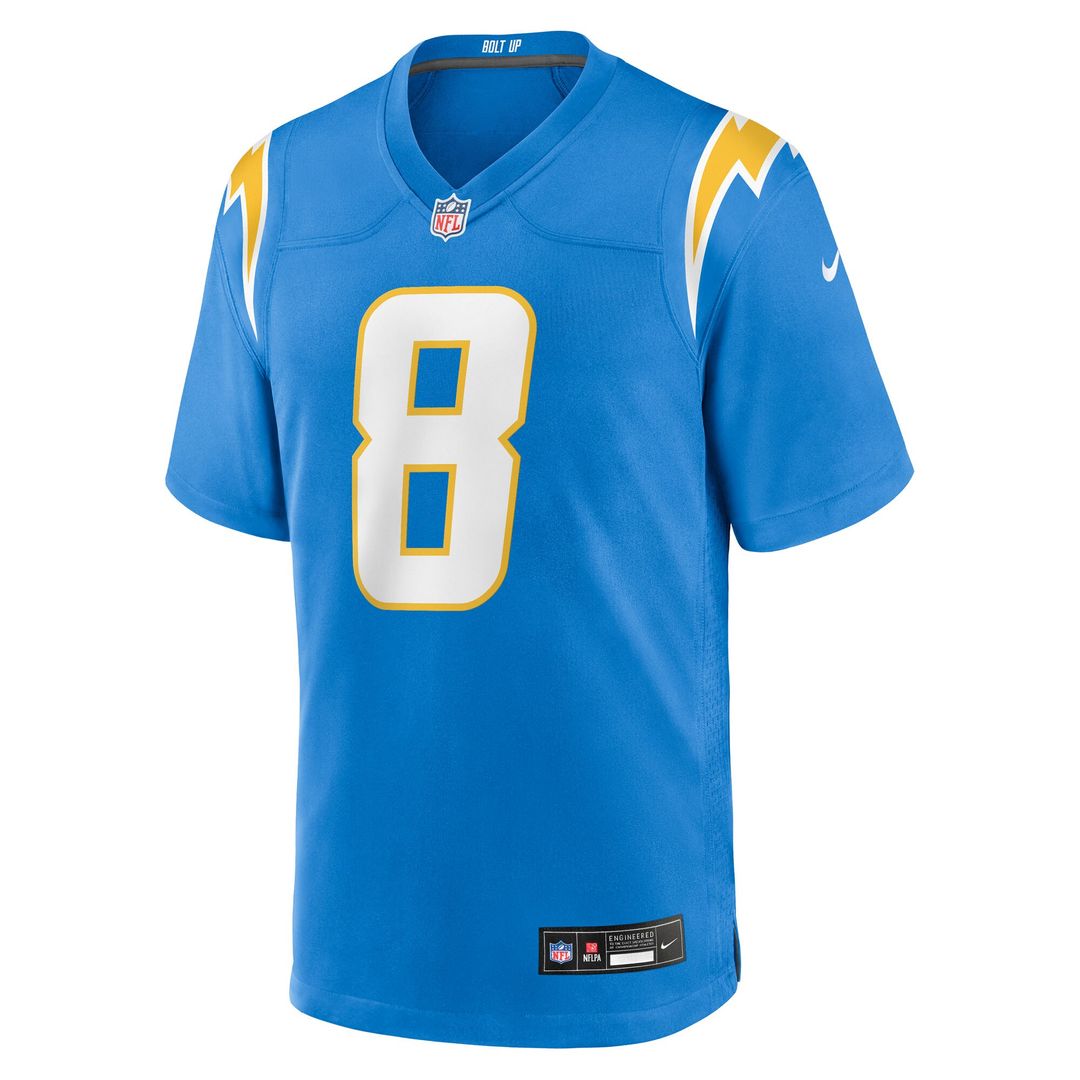 Omarion Hampton Los Angeles Chargers Nike Game Player Official Jersey - Powder Blue