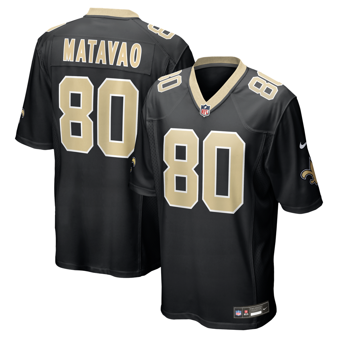 Moliki Matavao New Orleans Saints Nike Team Game Jersey - Black