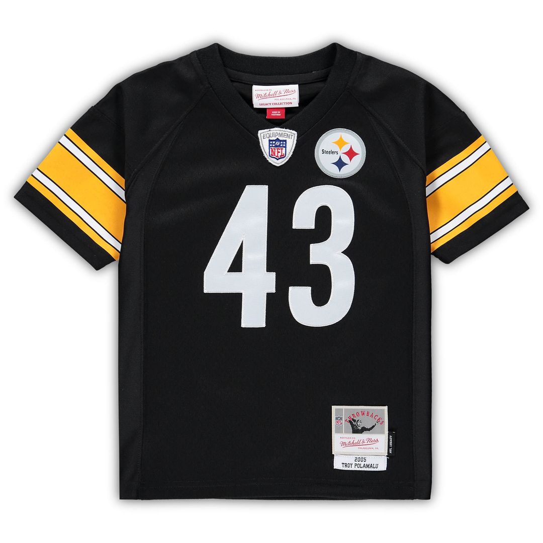 Troy Polamalu Pittsburgh Steelers Mitchell & Ness Toddler 2005 Retired Legacy Official Jersey - Black