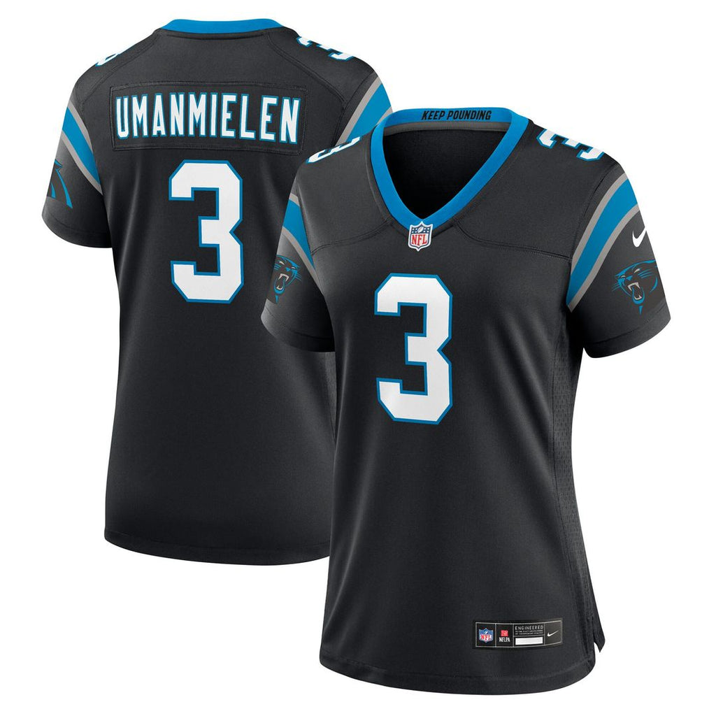 Princely Umanmielen Carolina Panthers Nike Women's Team Game Official Jersey -  Black