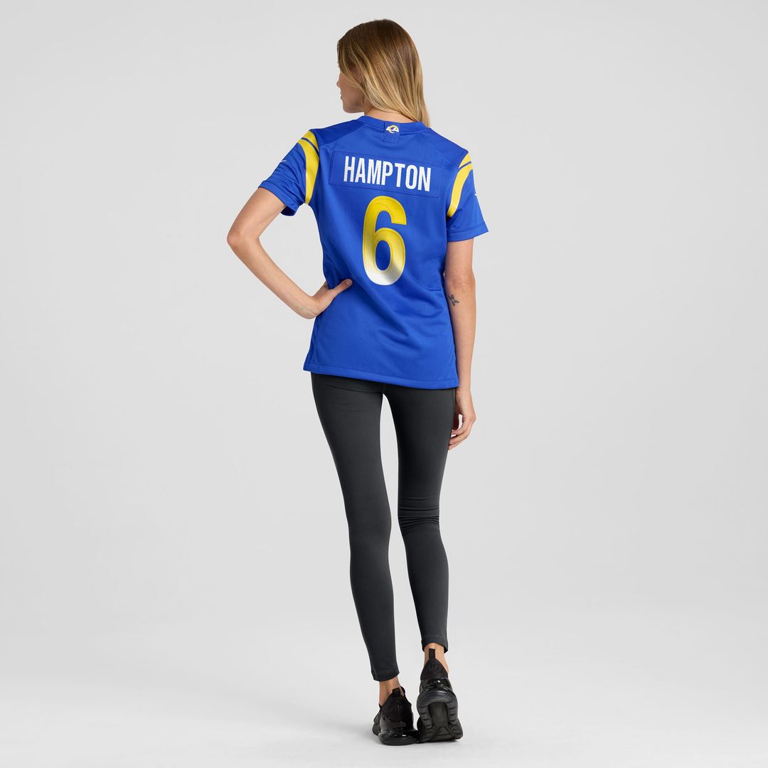 Nick Hampton Los Angeles Rams Nike Women's Team Game Jersey - Royal