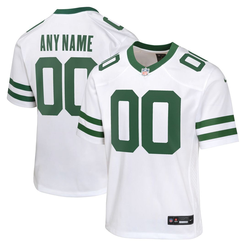 New York Jets Nike Youth Custom Game Official Jersey - Legacy White