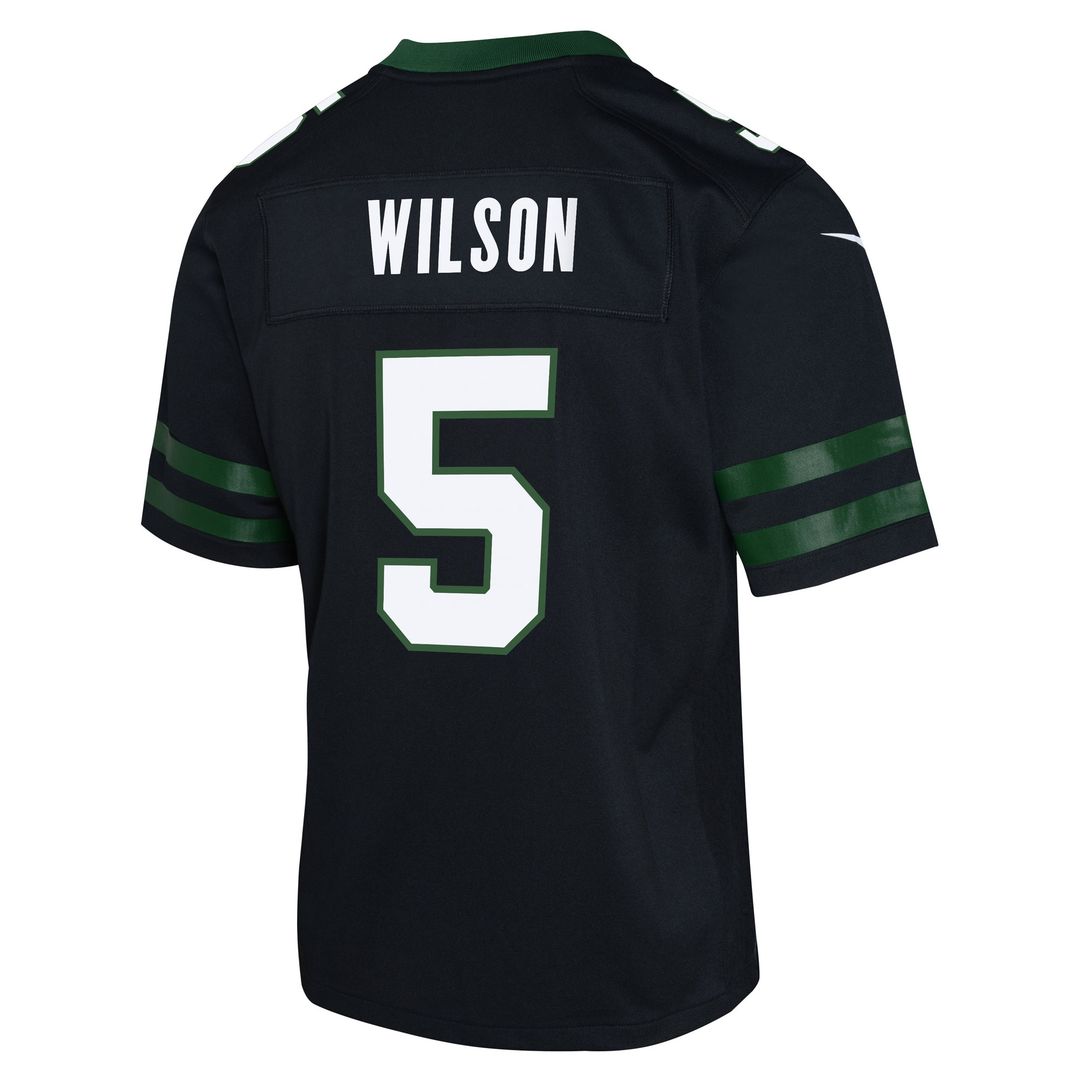 Garrett Wilson New York Jets Nike Youth Game Jersey - Black