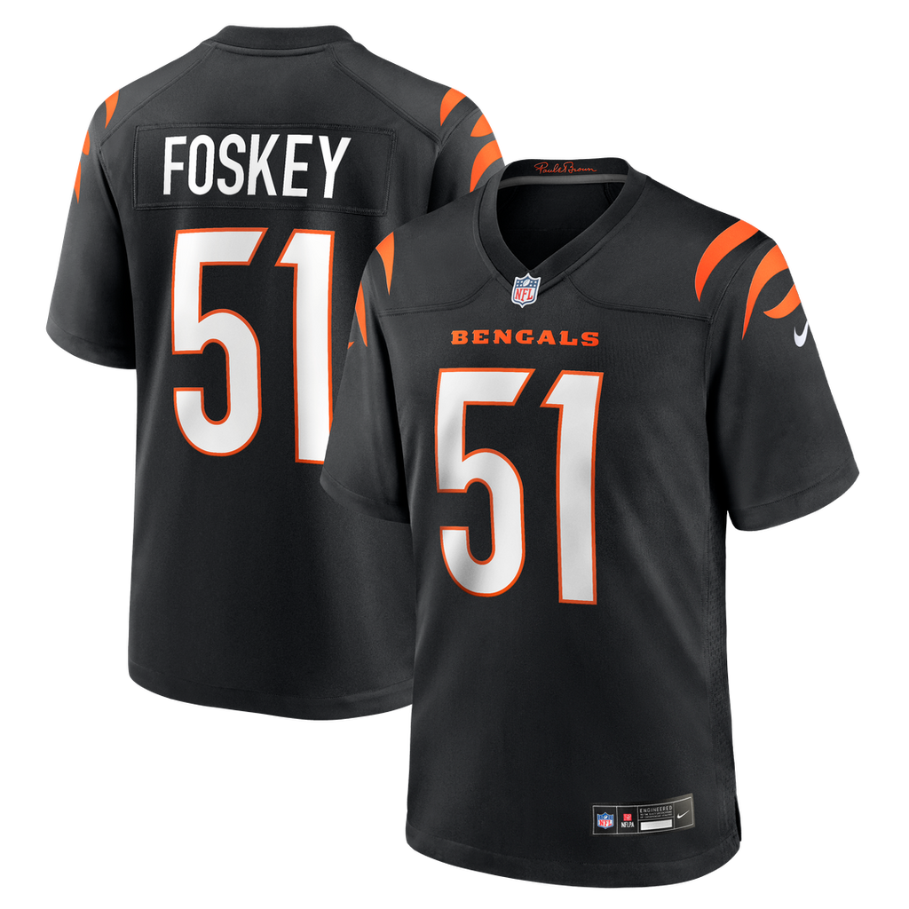 Isaiah Foskey Cincinnati Bengals Nike Team Game Official Jersey -  Black