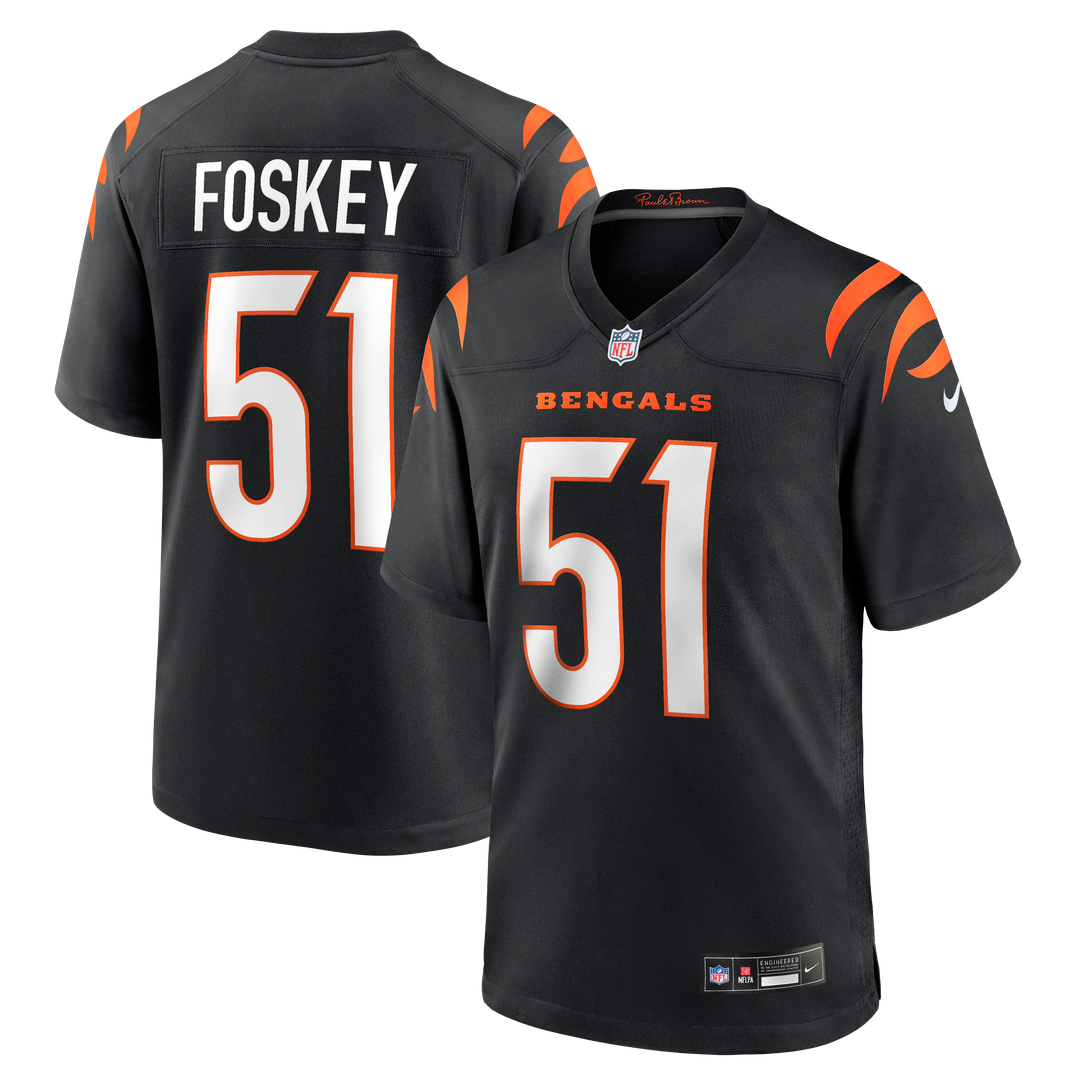 Isaiah Foskey Cincinnati Bengals Nike Team Game Official Jersey -  Black