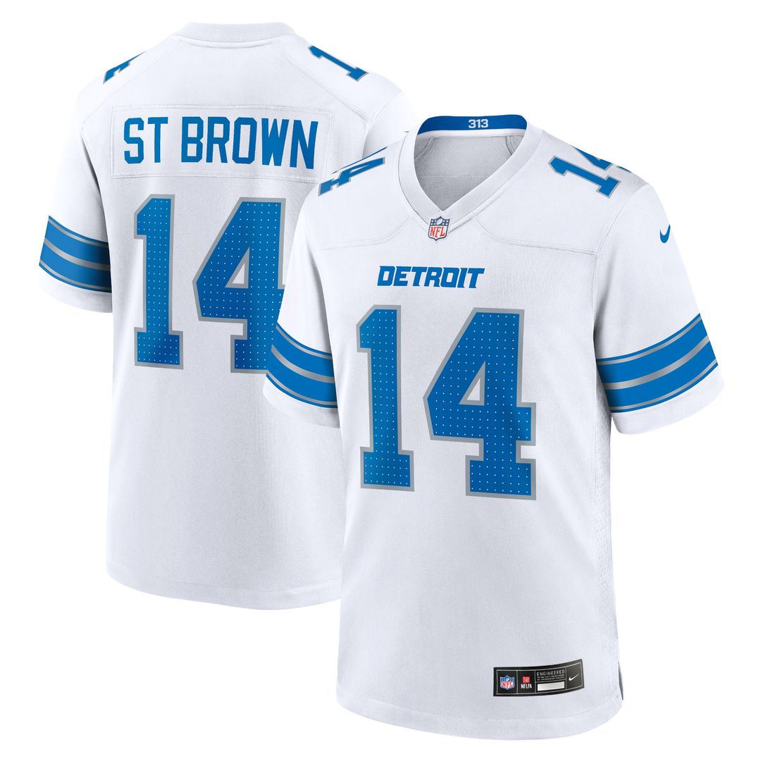 Amon-Ra St. Brown Detroit Lions Nike Game Official Jersey - Blue