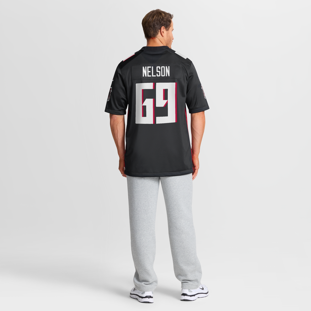 Jack Nelson Atlanta Falcons Nike Team Game Official Jersey -  Black