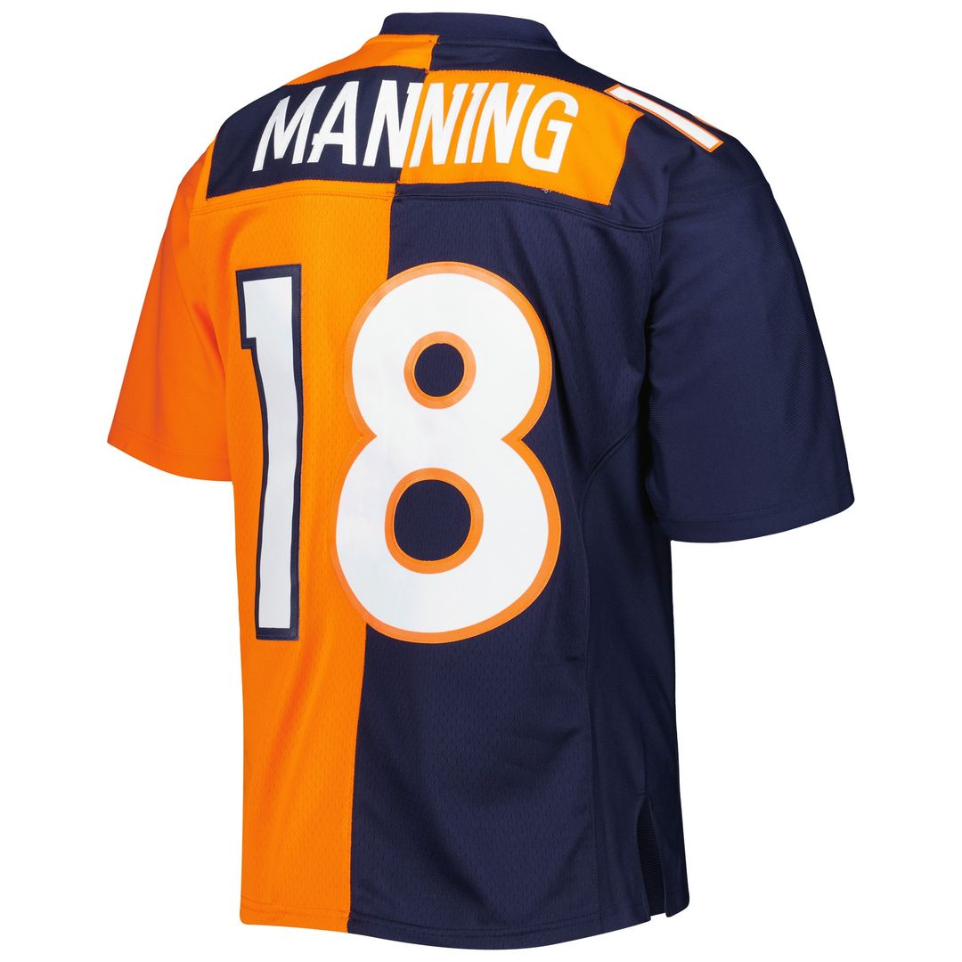 Peyton Manning Denver Broncos Mitchell & Ness 2015 Split Legacy Replica Official Jersey - Navy/Orange