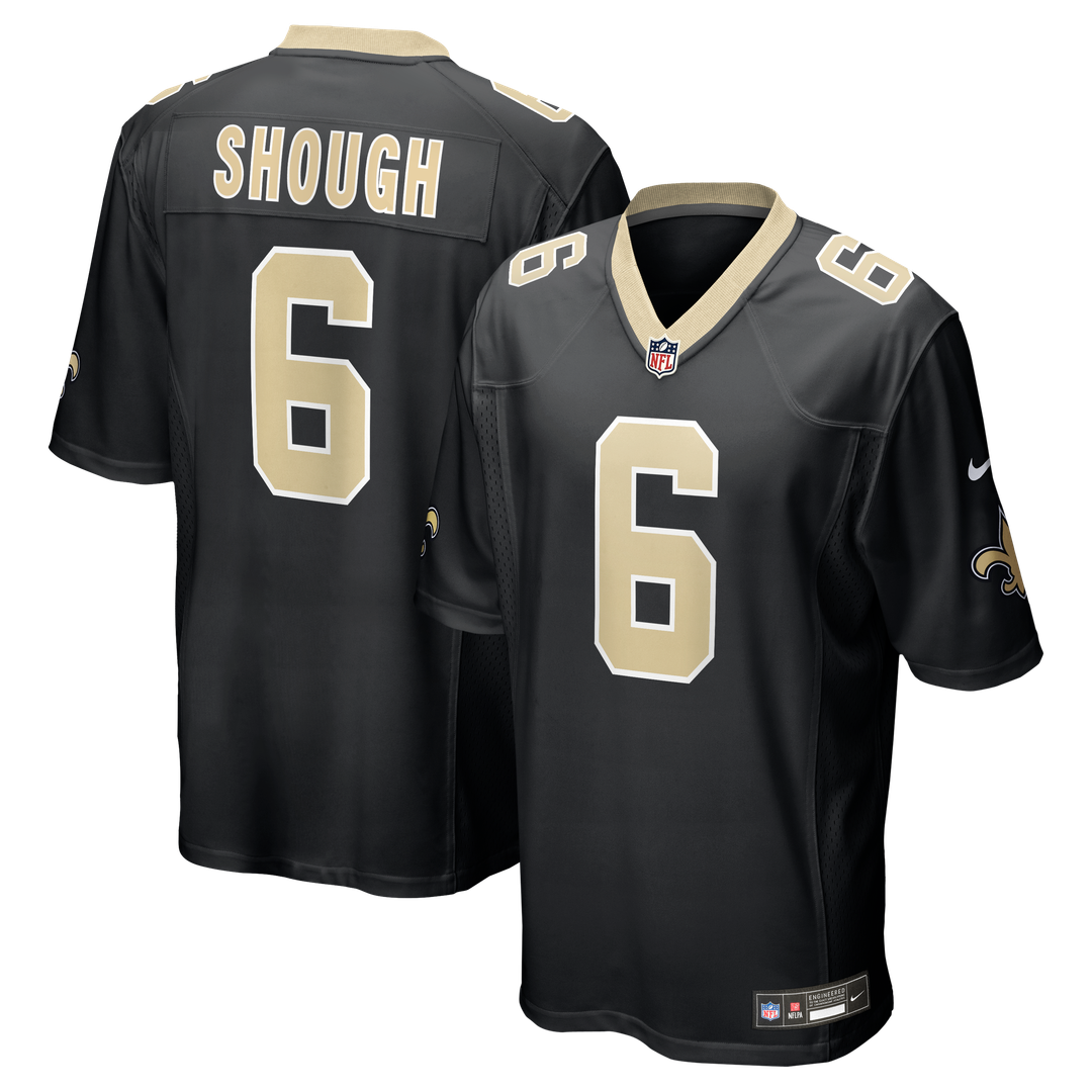 Tyler Shough New Orleans Saints Nike Game Official Jersey - Black