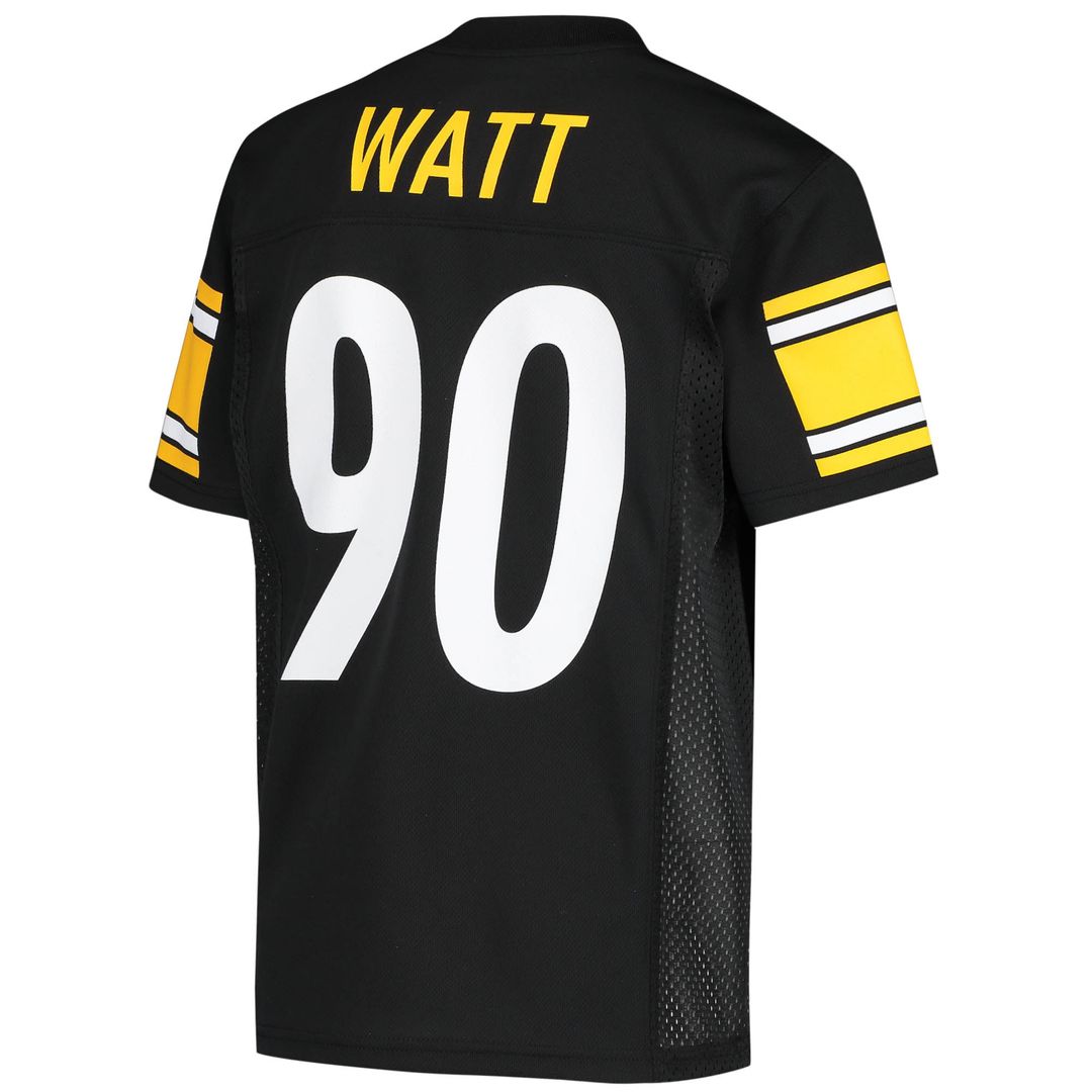 T.J. Watt Pittsburgh Steelers Youth Player Replica Jersey - Black
