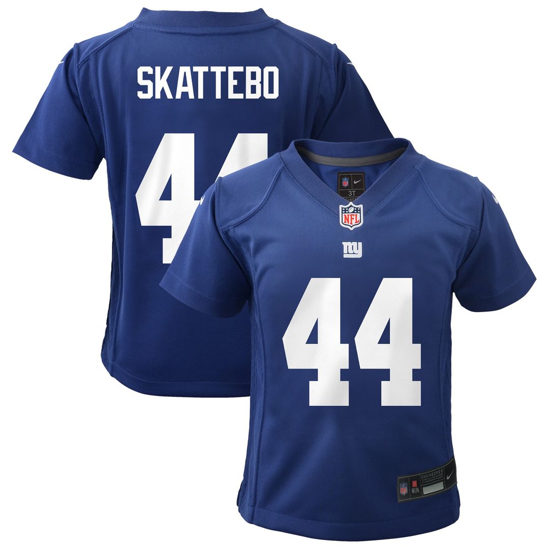 Cam Skattebo New York Giants Nike Toddler Team Game Official Jersey - Royal