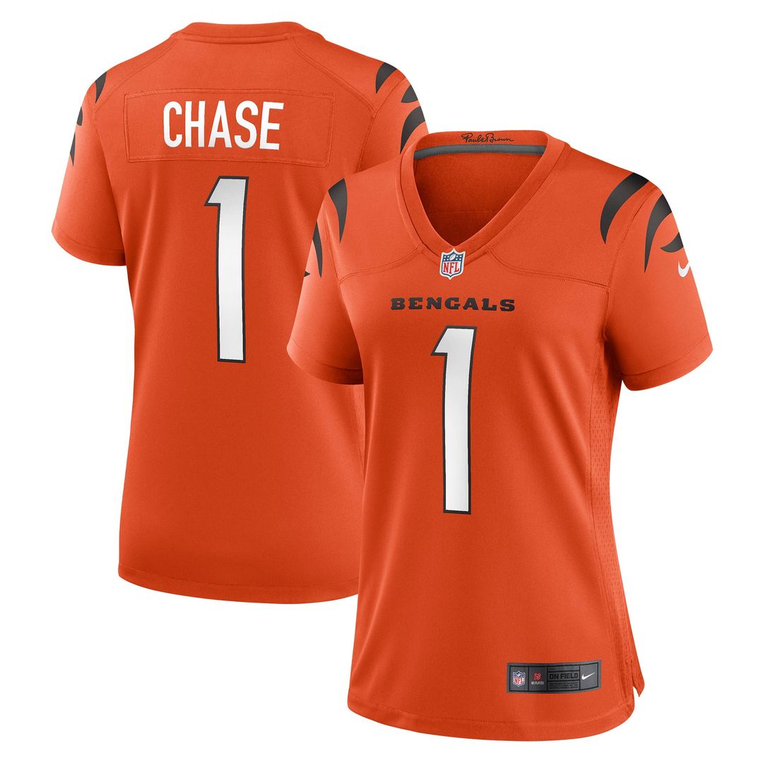 Ja'Marr Chase Cincinnati Bengals Nike Women's Alternate Game Jersey - Orange