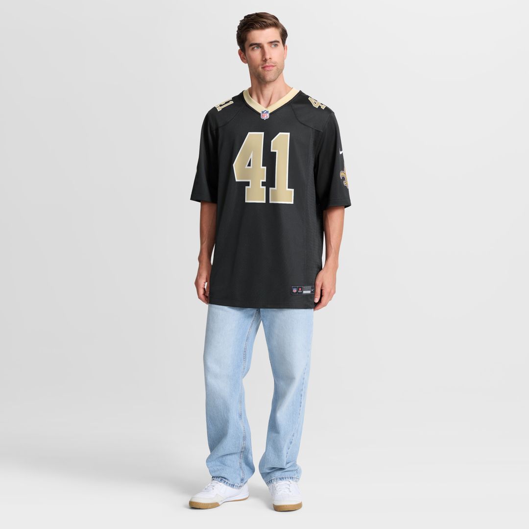 Alvin Kamara New Orleans Saints Nike Game Official Jersey - Black