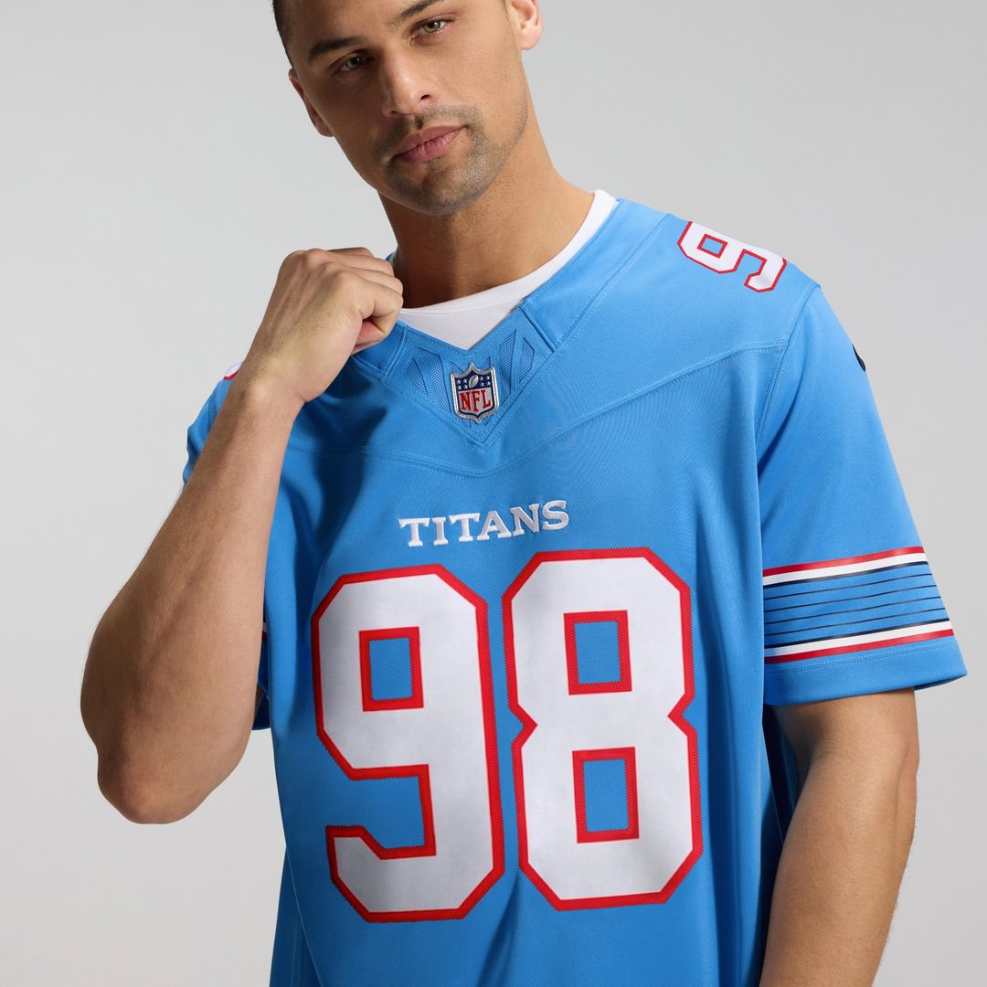 Jeffery Simmons Tennessee Titans Nike Vapor F.U.S.E. Sewn Down Limited Official Jersey - Light Blue