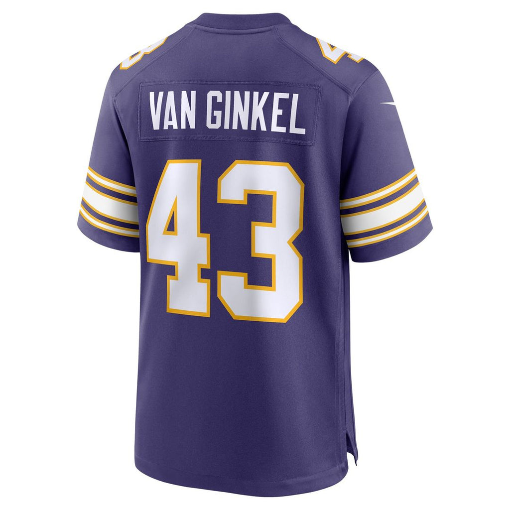 Andrew Van Ginkel Minnesota Vikings Nike Alternate Game Official Jersey - Purple