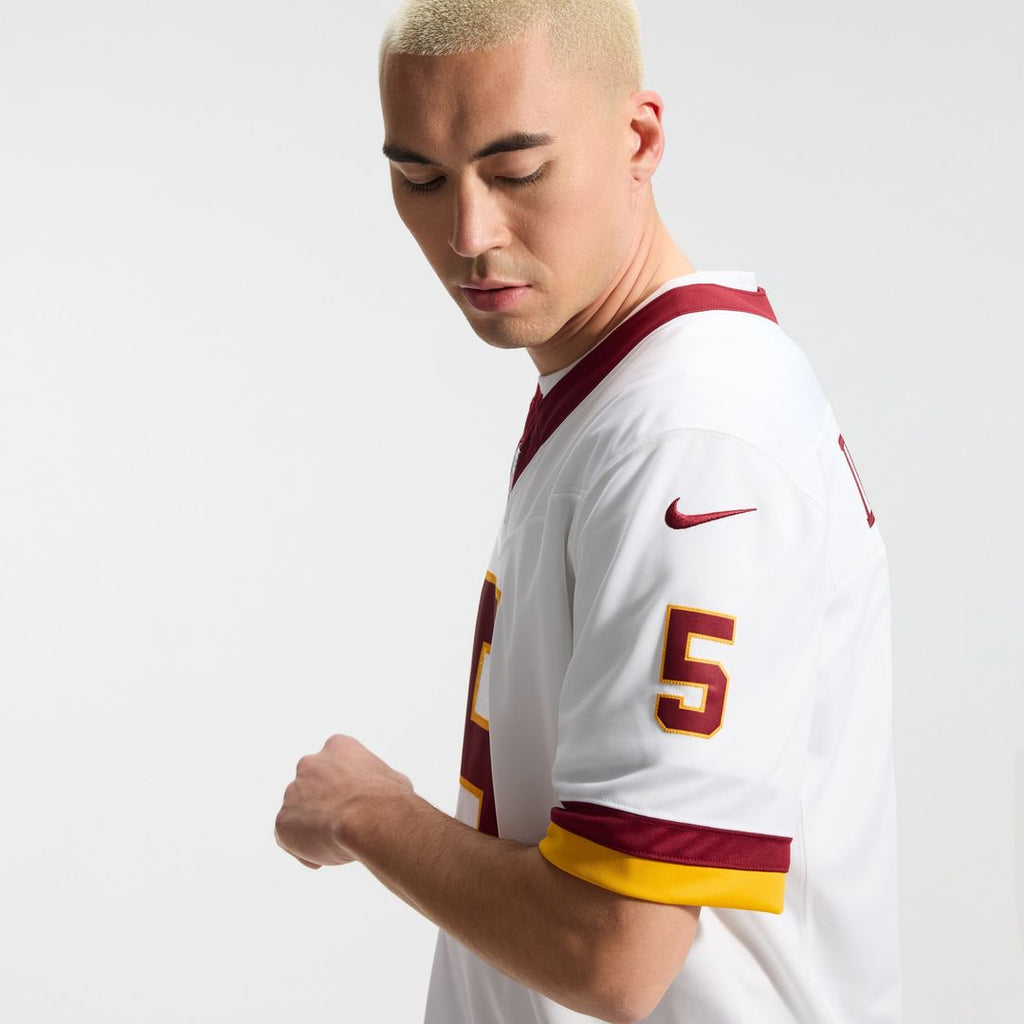 Jayden Daniels Washington Commanders Nike Vapor F.U.S.E. Stitched Limited Official Jersey - White